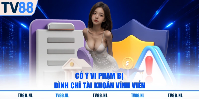Cố ý vi phạm bị đình chỉ tài khoản vĩnh viễn